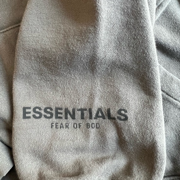 Fear of God Essentials Men's Khaki Hoodie - Picture 4 of 6